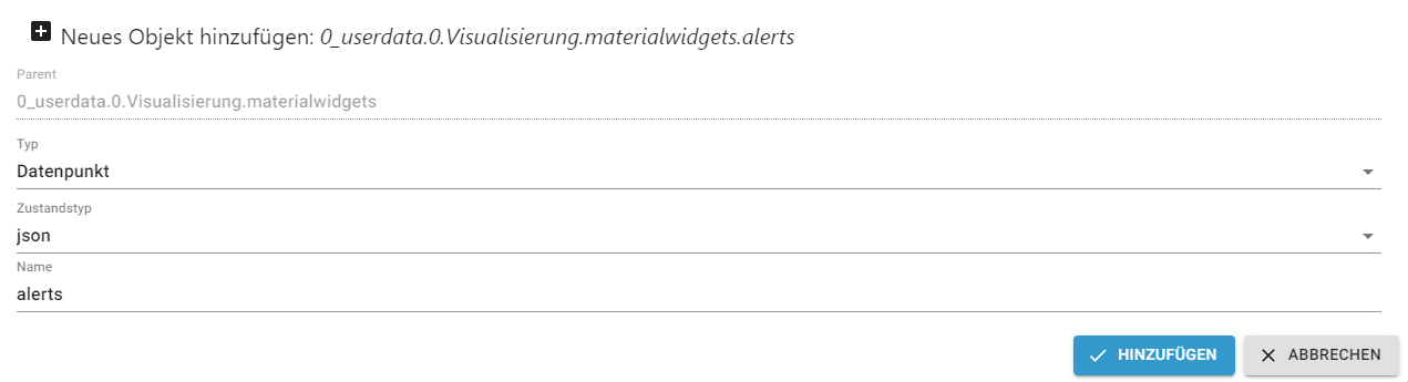 VIS Material Design Widgets – Teil 8 – Alerts – smarthome-tricks.de