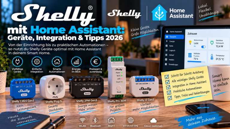 Shelly mit Home Assistant: Geräte, Integration & Tipps 2026